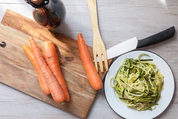 RECETA TALLARINES CALABACÍN Y ZANAHORIA